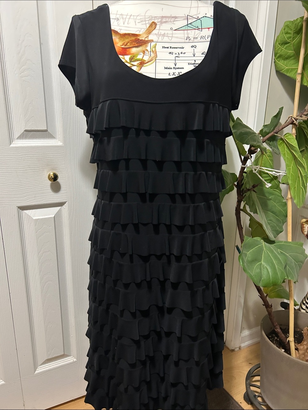 Frank Lyman Design Black Midi  Dress
